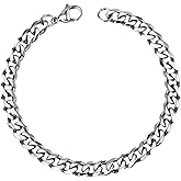 SeiMios Cuban Link Bracelet for Men Women – Stainless Steel Gold & Silver Hip Hop Chain Bracelet 8.3 Inches, Unisex Jewelry Gift
