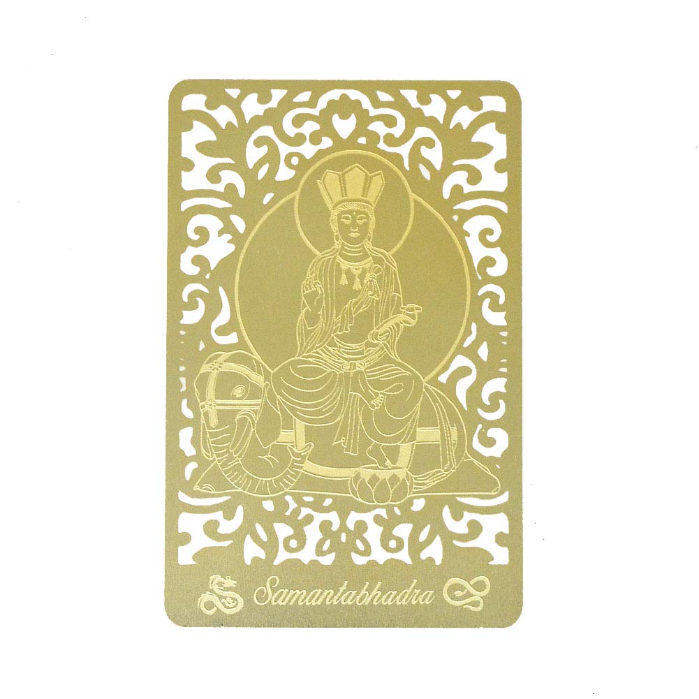 Juanxian Feng Shui Bodhisattva for Dragon&Snake (Samantabhadra Printed Golden Card W4120