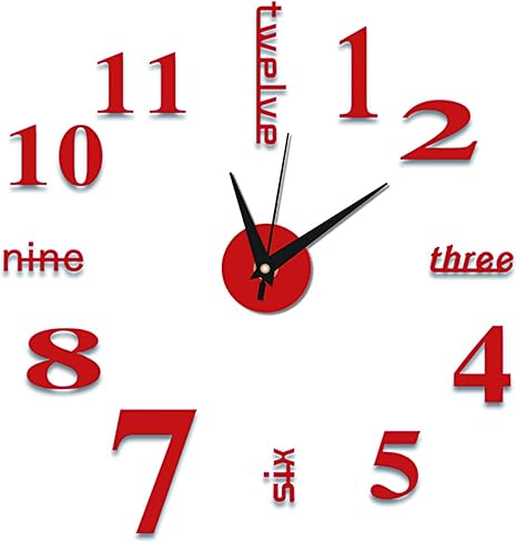 Amazon Co Jp Soonhua 掛け時計 Diy 壁掛け 時計 3d おしゃれ ウォールクロック ウォールステッカー ローマ数字と英語 インテリア シンプル 部屋装飾 新築祝い プレゼント ホーム キッチン