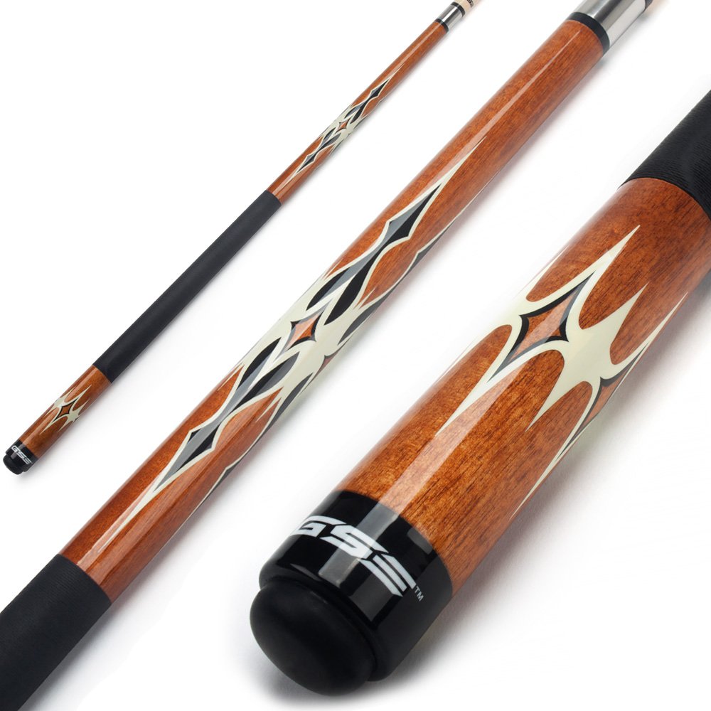 GSE Games & Sports Expert 58" 2-Piece Canadian Maple Hardwood Billiard Pool Cue Sticks for Men/Women, House or Commercial/Bar Use (Several Colors, Weight 18oz, 19oz, 20oz, 21oz Available)