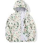 SUNDAY ROSE Girls Windbreaker Jackets Lightweight Water Resistant Coat Outwear with Hooded for Kids