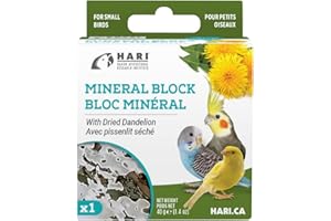 Hari Mineral Block for Birds with Dried Dandelion, Calcium Supplement Bird Treat (82198)