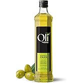 Oli by Nutrioli Extra Virgin Olive Oil, Cold-Pressed Authentic Blend of 3 Premium Spanish Olive Varieties, Glass Bottle, 16.9 Fl Oz
