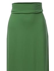 Basic Foldable High Waist Floor Length Maxi Skirts