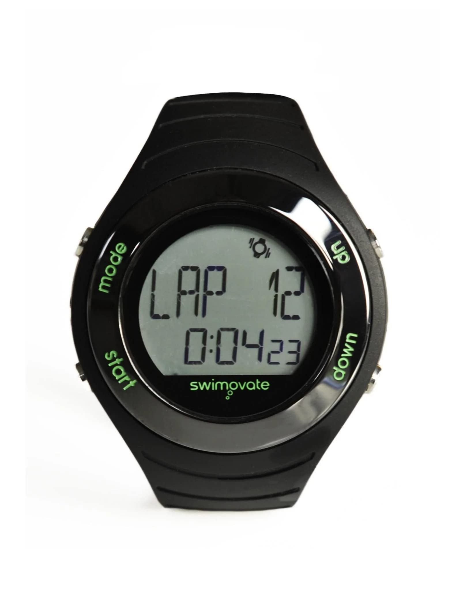 Swimovate Poolmate Live Lap Counter Swim Watch with Vibrating Alarm, Black