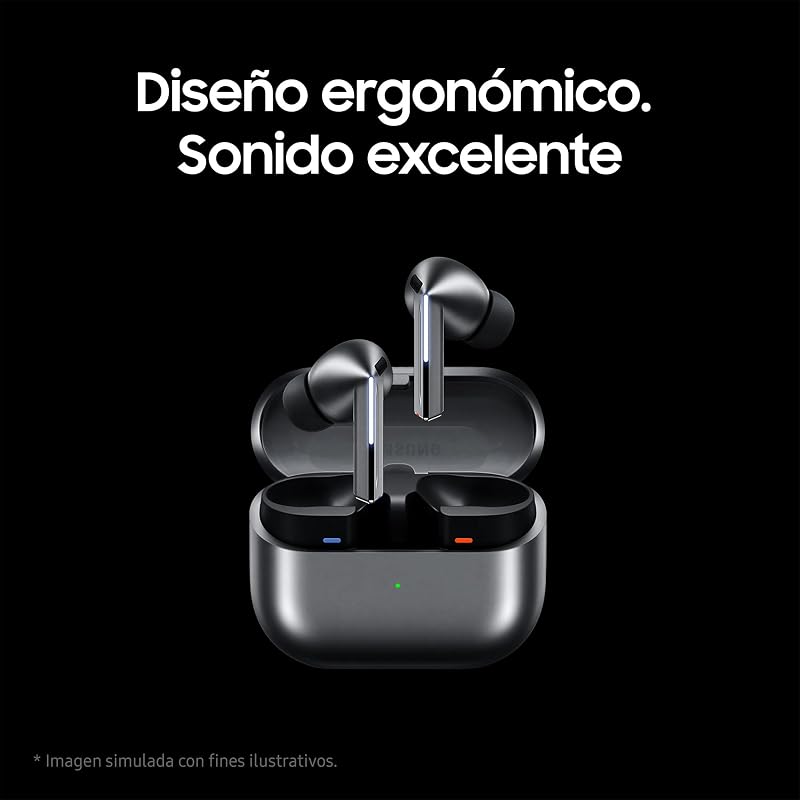 Galaxy Buds3 Pro + Cargador - Auriculares Inalámbricos, Cancelación de Ruido, Bluetooth, Audio 361, Sonido Hi-Fi, Gris (Versión Española)