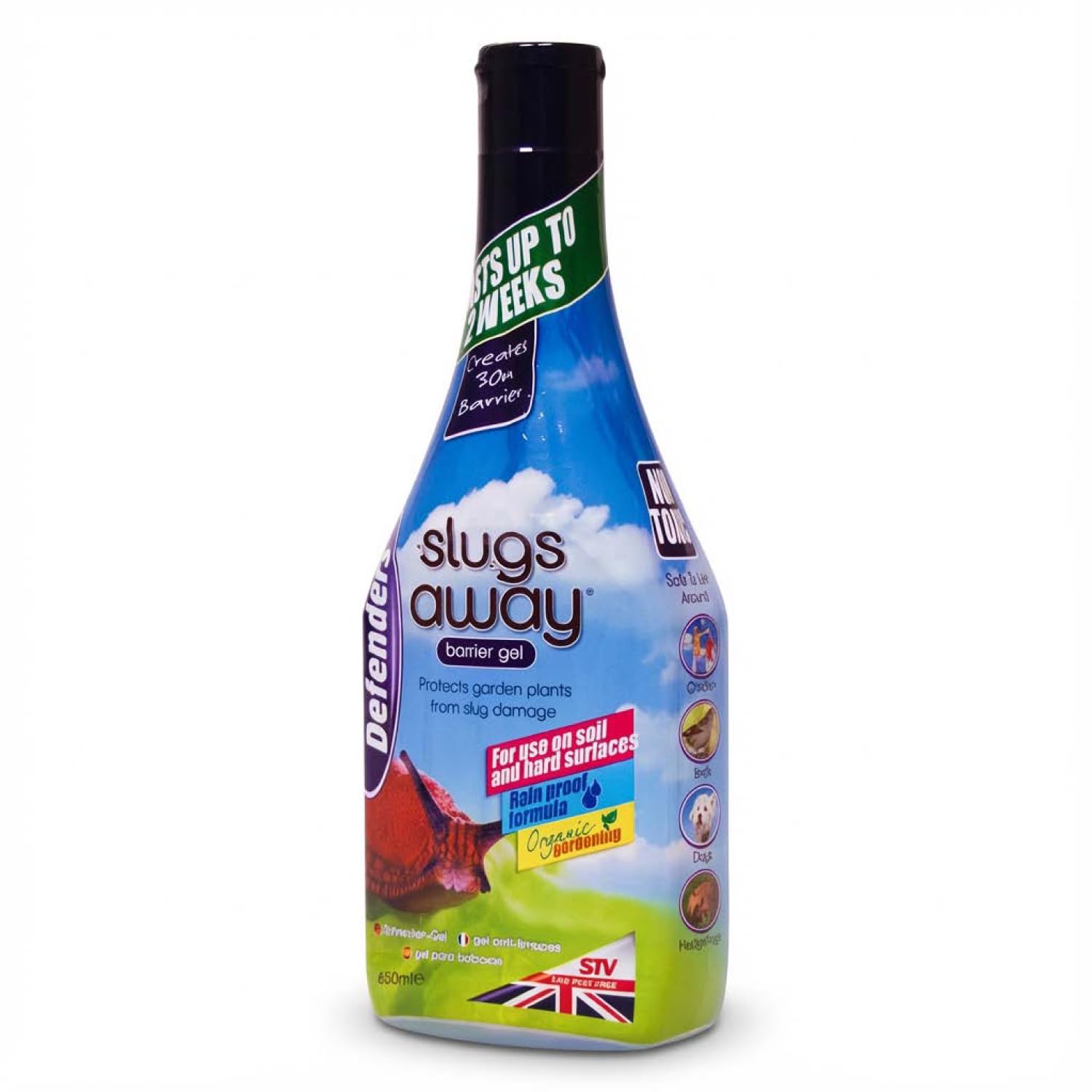 Defenders Slugs Away Barrier Gel – 650 ml, Protect Garden Plants From Slug and Snail Damage