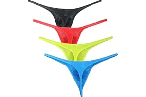 IKINGSKY Men's Pouch G-string Underwear Big Package Y-Back Panties Breathable Bulge Thong