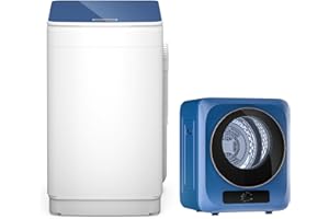 Zynkez 18Lbs Washer and 10Lbs Dryer Combo, Full Automatic Portable Laundry Set with 7 Wash Programs, 5 Dry Modes, Stainless Steel Tub, Compact for Apartments, Dorms, RVs