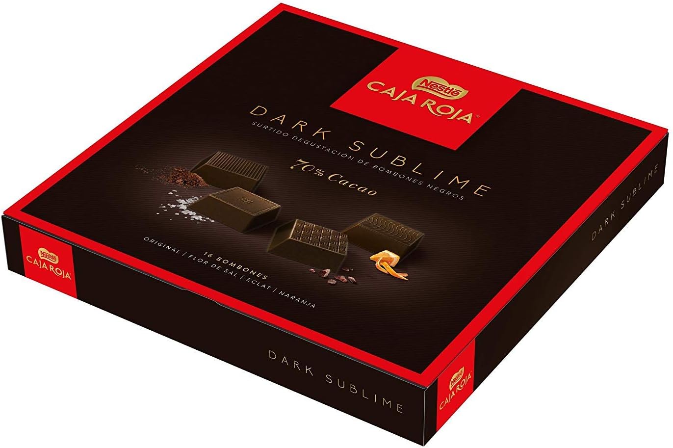 NESTLÉ CAJA ROJA Dark Sublime - Estuche de bombones 114g: Amazon.es: Alimentación y bebidas