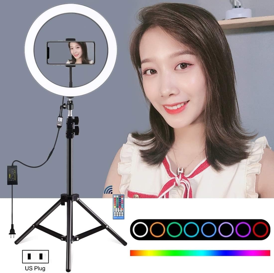 LED Ring Light, 1.1m Tripod Mount + 12 inch RGB Amazon.co.uk Electronics