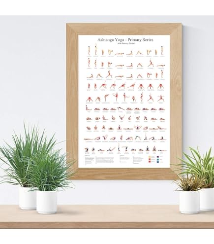 Pósteres De Yoga En Lienzo – Set De 6 Posturas, Decoración Para Casa O Gimnasio