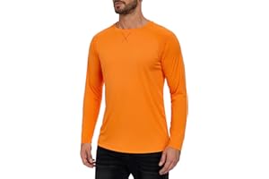 TUREFACE Men's Long Sleeve Sun Protection Shirts UPF 50+ UV Protection Quick Dry Athletic T-Shirt for Hiking Running Surfing