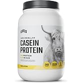 Levels 100% Micellar Casein Protein, Hormone Free, Vanilla Bean, 2LB | 24G of Protein, 5.2G BCAAs, Hormone Free Dairy, No Added Sugar, No Fillers, Clean Ingredients, Complete Protein