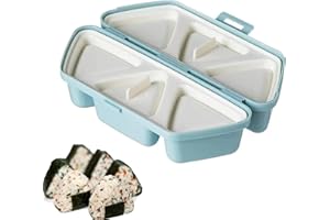 Triangle Sushi Mold,6 in 1 Onigiri Mold for Making and Storing Sushi, with Non-Stick Rice Ball for Seaweed Cilantro Rice Ball