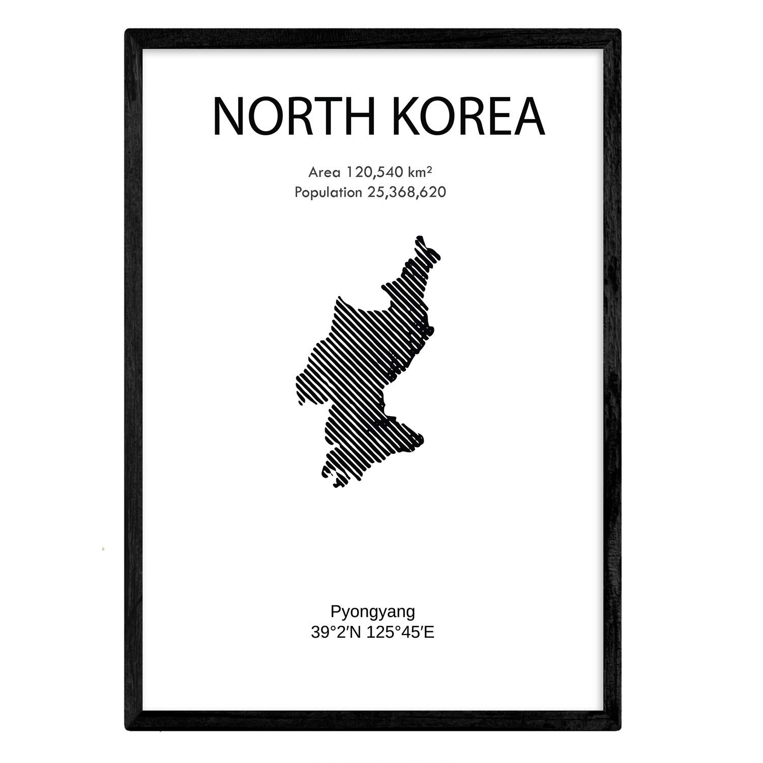 Nacnic Poster North Korea. Sheets of countries and continents. A3 size โ image 1