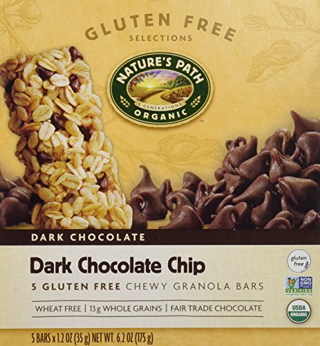 Nature's Path Organic Gluten Free Chewy Granola Bars, Dark Chocolate Chip, 6.2 Ounce Box