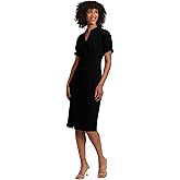 Maggy London Womens Notch Neck Sleek Sheath Dress Office Workwear