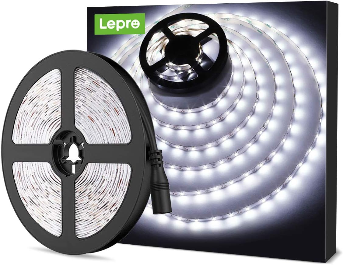 12" LED HD RV Step Light Strip Kit Black w/White Light PERMANENT