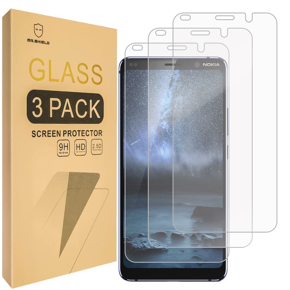 Mr.Shield Screen Protector For Nokia 9 [Tempered Glass] [9H Hardness] [3-Pack] Screen Protector