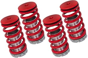 Rtunes Racing Red Adjustable Coilover Coil Springs Lowering Suspenion Kit Compatible for 90-01 Acura Integra 90-02 Honda Acco
