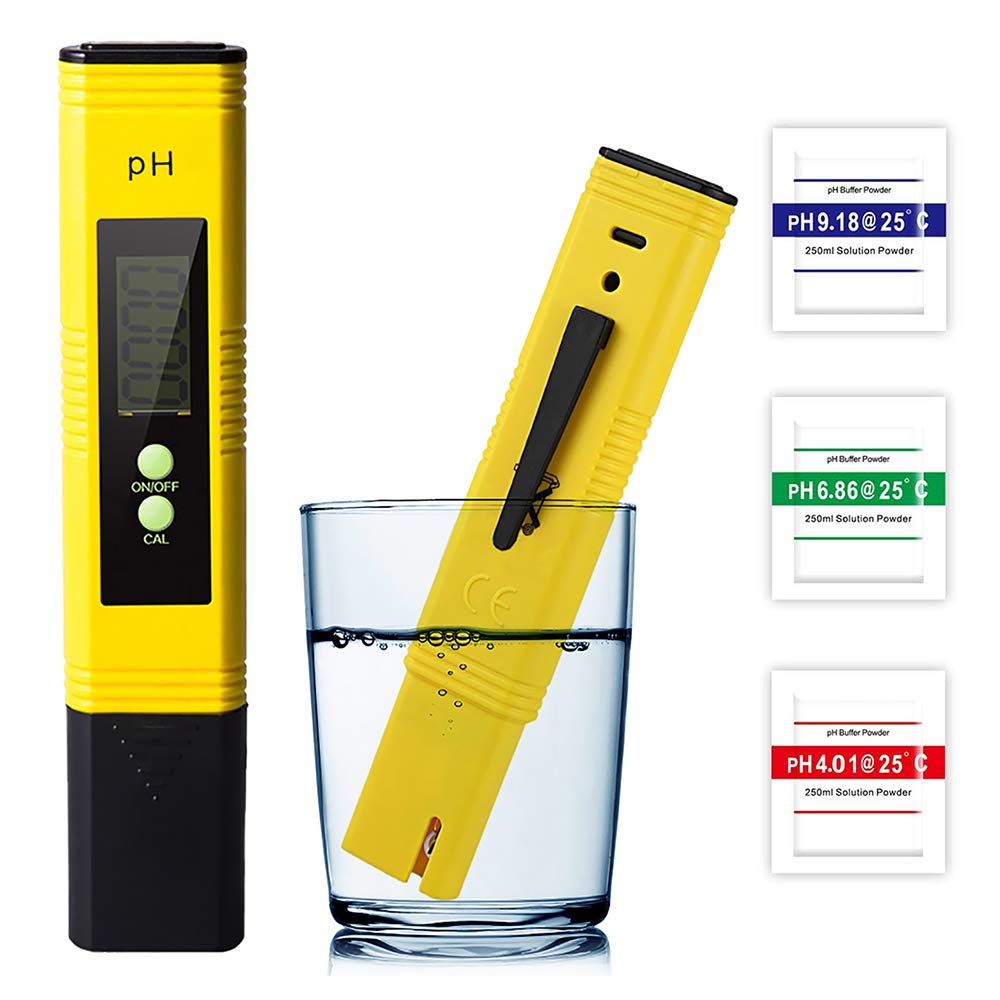 Digital PH Meter, 0.01 High Accuracy Water Quality Tester, with 014 PH