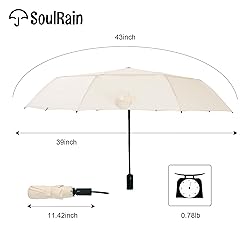 SoulRain Umbrellas for Rain, Durable & Compact