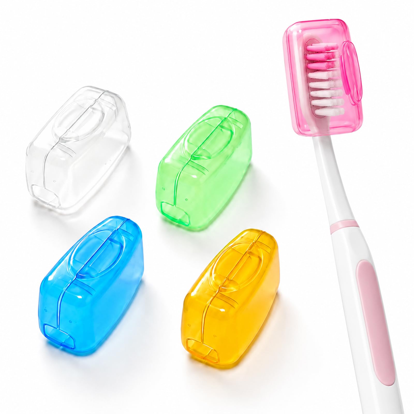 Muexoee 5-Pack Toothbrush Head Covers-Portable Plastic Toothbrush Caps