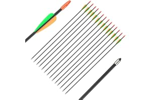 Huntingdoor 28inch/26inch Archery Targeting Arrows Youth Arrows Practice Arrows for Beginner Fiberglass Arrows for Recurve Bo