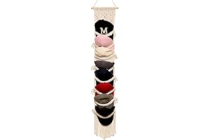 JONTELL Baseball Cap Storage Over Door-1 Pack-Boho Macrame Cap Holder Wall Hat Organizer for Baseball Cap Holder, Hat Rack for Wall Hanging Hat Holder for Bohemian Bedroom Decor