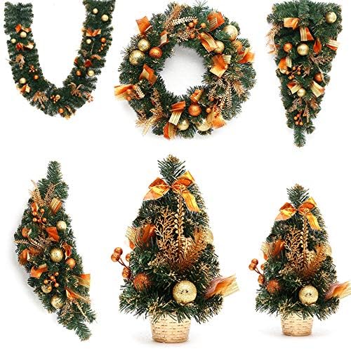 クリスマスリース クリスマスツリー 卓上 ミニ ツリー 小型 かわいい クリスマスグッズ インテリア 用品 クリスマスプレゼントに最適 おしゃれ 高級 クリスマスツリー 豪華な6 点セット Kraftbuilt Com