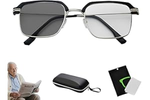 Smart Zoom Reading Glasses with Progressive Multi-Focus, Auto Focus Self Adjusting, Photochromic Lenses for Men & Women