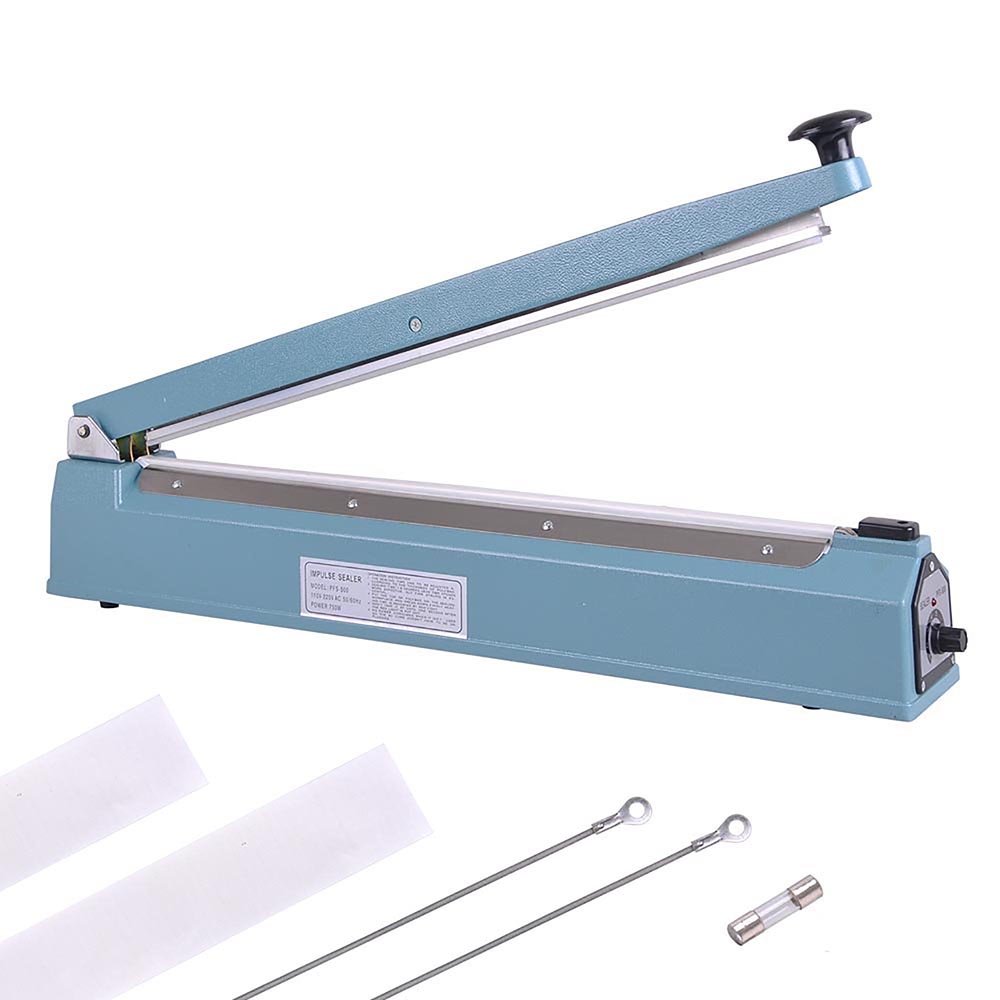 Yescom 20" 500mm Impulse Manual Hand Sealer Heat Sealing Machine Poly Tubing Plastic Bag