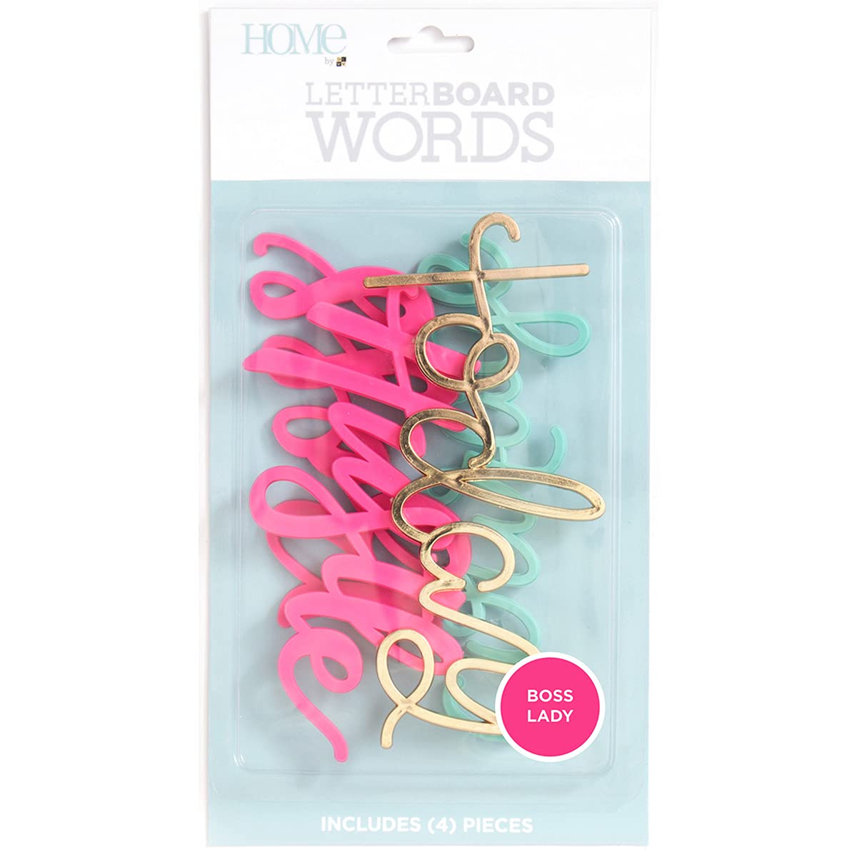 Die Cuts With A View Boss Lady Letter Board Word Pack, Synthetic Material, Multi-Colour, 24.1 x 12.7 x 1.1 cm