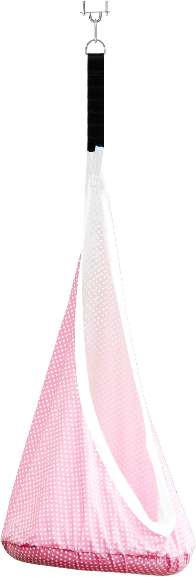 Samincom Kids Hanging Pod Swing Seat Hammock, 100% Cotton Child Hammock Chair for Indoor and Outdoor use (Pink-White)