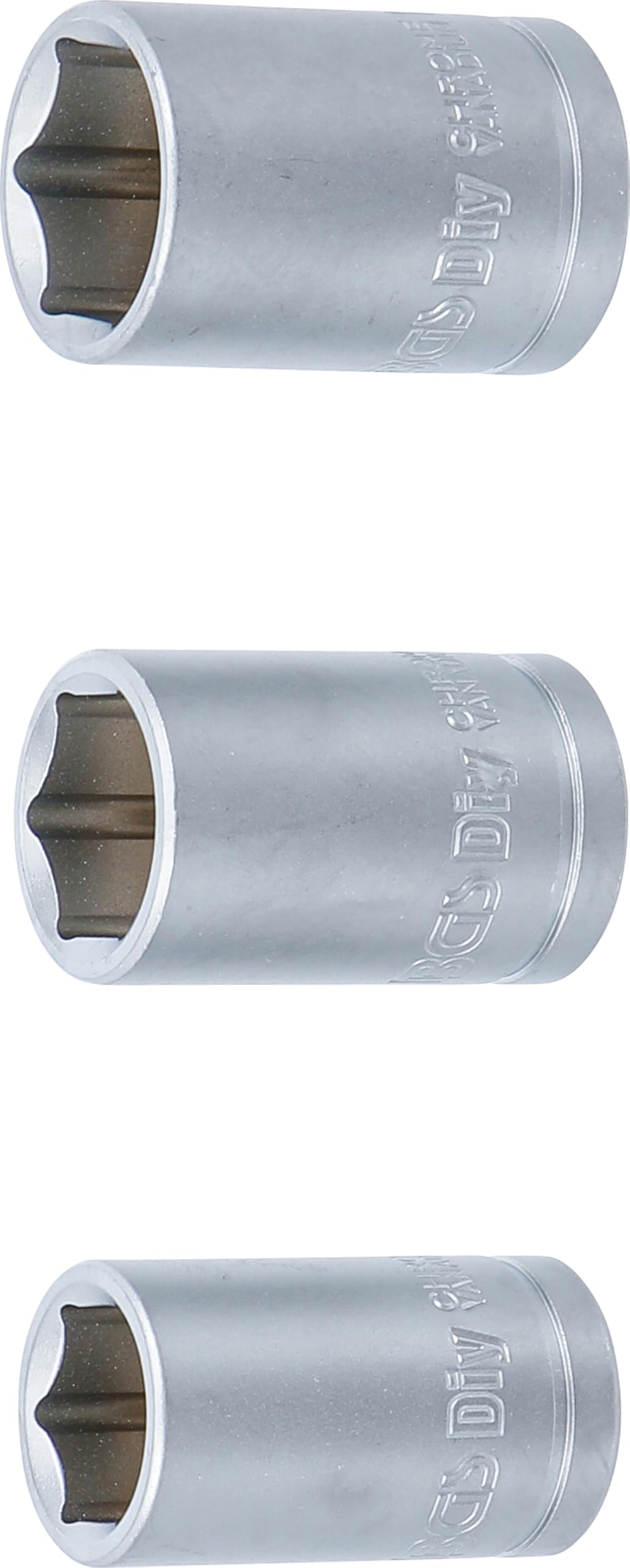 BGS Diy 15125 | Socket Set | 12.5 mm (1/2") Drive | 15 - 17 - 19 mm | 3 pcs.