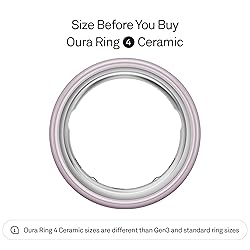 Oura Ring 4 Ceramic - Petal - Size 8 - Size Before