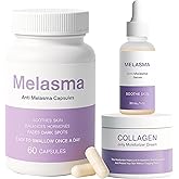 Melanina Anti-Melasma & Dark Kit, Anti-Melasma Serum+Collagen Jelly Cream, Ultra Moisturizer for Women, Supports Even Skin Tone & Radiance (SET)
