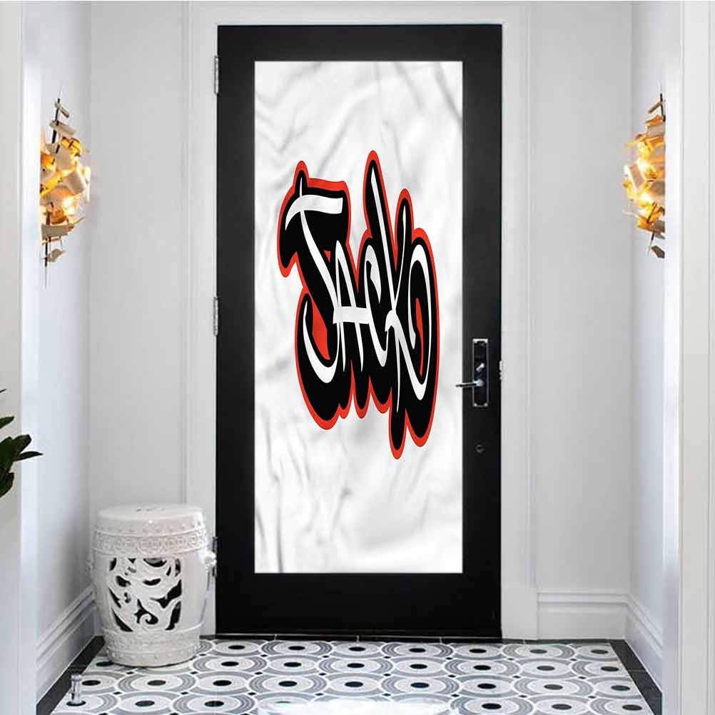 Amazon Com 3d Door Wall Mural Wallpaper Diy Home Decor Decals Jack Graffiti Font Male Name Vinyl Wall Stickers Door Decal For Home Room Decoration W15 X L78 7 Inch Baby