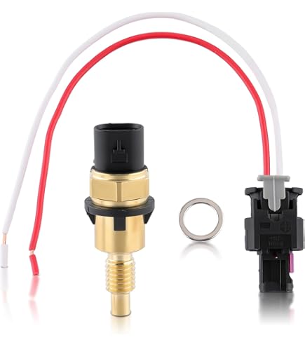 CIOM Engine Coolant Temperature Sensor & Pigtail Connector | Compatible With GM Vehicles: Silverado, Tahoe, Equinox, Sierra, More
