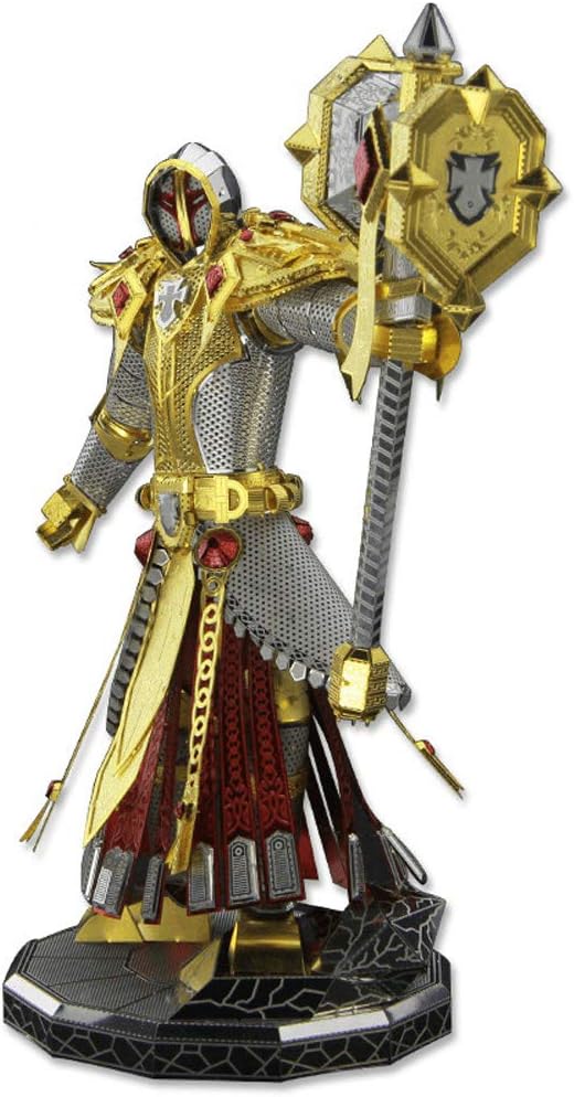 Picture Kingdom 3D Metal Nano Puzzle Wow Paladin Judge Figure Model Kits PJ-200 DIY 3D Laser Cut Jigsaw Toy