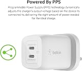 Belkin 65W Dual USB-C GaN Fast Charger PD 3.0 iPhone iPad MacBook Samsung Pixel view 6