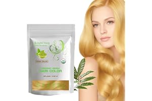 JOYFUL YOUNG 100% Organic Henna Hair Color – Natural, Chemical-Free Hair Dye for Rich, Vibrant Color & Gloss – Grey Coverage, Safe for All Hair Types, Vegan Non-Toxic, Herbal Hair Treatment (GOLDEN BLONDE)