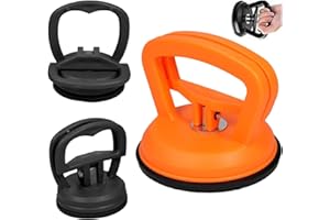 Aumotop Car Dent Puller, 3 Pack Dent Remover Tool Suction Cup Dent Puller Kit for Car Dent Repair, Glass, Tiles, Mirrors, Orange and Black