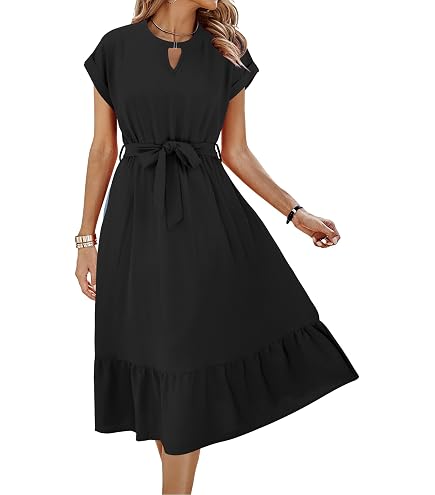 tie neck ruched bust tiered dress Tie Neck Ruched Bust Tiered Dress