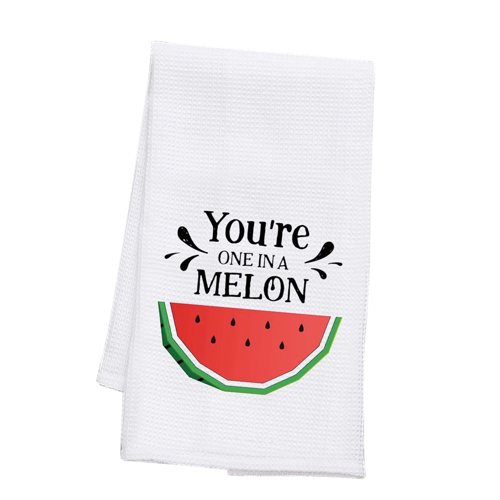 PLITI You Are One in a Melon Novelty Kitchen Towels with Sayings Flour Sack Cotton Hand Towel Dish Towel Tea Towel (One in melon towelU)
