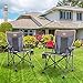 Timber Ridge Camping Chair Ergonomic High Back Support 300lbs with Carry Bag Folding Quad Chair Outdoor Heavy Duty, Padded Armrest, Cup Holder