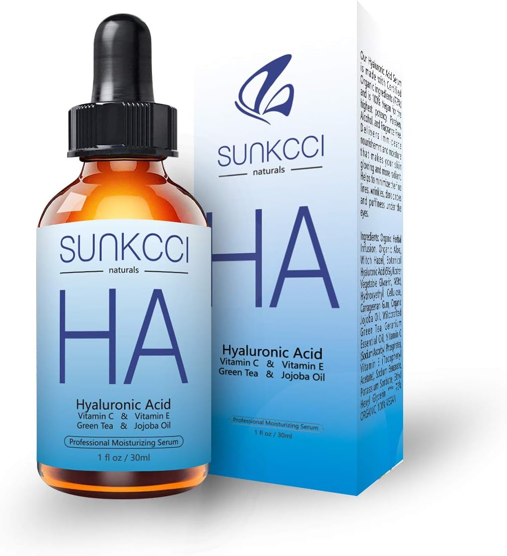Hyaluronic Acid Serum For Face, Skin and Neck - Anti Ageing & Anti Wrinkle Serum - Our Premium Face Serum Will Moisturise & Hydrate Skin While Reducing Fine Lines & Wrinkles - For All Types Of Skin.