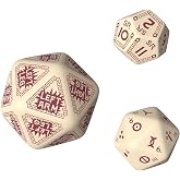 Q-Workshop RuneQuest Beige &amp; Burgundy Dice Set 7, Dice Set | Dice Set, 1+ players, Ages 14+, RuneQuest line, Q-Workshop