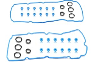 KERIOLEE VS50814R Valve Cover Gasket Set Fits for Ford Explorer Edge Mustang F-150 2015-2020, Valve Cover Gaskets VS50722 Replace for Lincoln MKX/Z/S/T Transit 150/250/350 and More Models (36PCS 3.5 3.7L V6)